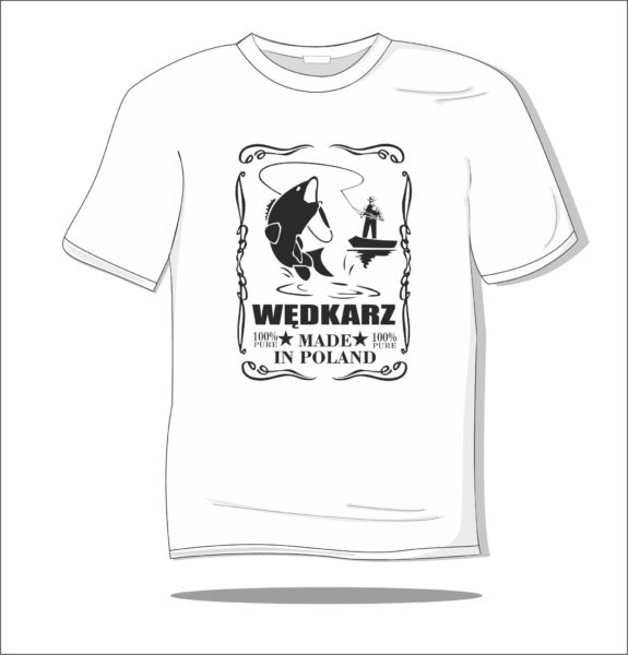 Koszulka z nadrukiem Wędkarz Made In Poland