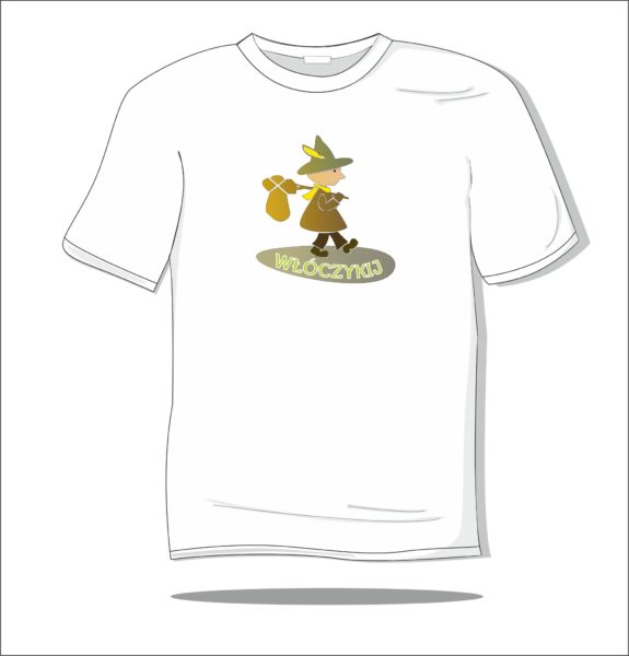 Koszulka z nadrukiem kolorowym Włóczykij