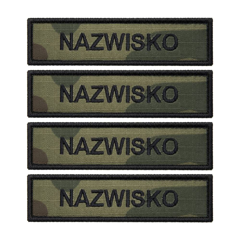 Plakietka Imiennik na Rzep PL Woodland US-21 - Czarny Haft 4szt. Plakietka Imiennik na Rzep PL Woodland US-21 - Czarny Haft 4szt.